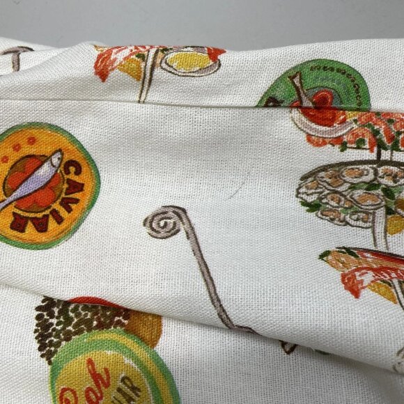 Lisa Says Gah Women’s Nora Linen Pants Size XL White/Multi — Drawstring Waist - Picture 9 of 9